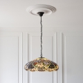 Endon 112193 - Lampadario a catena Tiffany SULLIVAN, 3xE27/60W/230V, Ø 57 cm