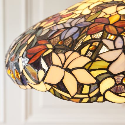 Endon 112193 - Lampadario a catena Tiffany SULLIVAN, 3xE27/60W/230V, Ø 57 cm