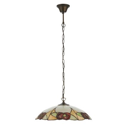 Endon 112197 - Lampadario Tiffany INGRAM a catena 1xE27/60W/230V Ø 45 cm