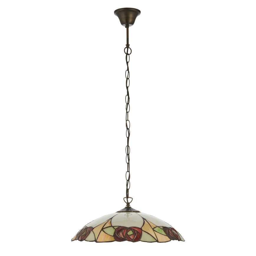 Endon 112197 - Lampadario Tiffany INGRAM a catena 1xE27/60W/230V Ø 45 cm