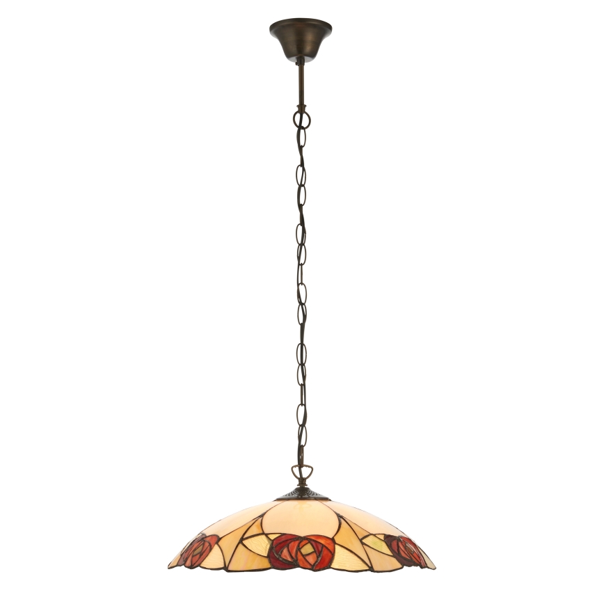 Endon 112197 - Lampadario Tiffany INGRAM a catena 1xE27/60W/230V Ø 45 cm