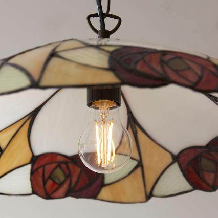Endon 112197 - Lampadario Tiffany INGRAM a catena 1xE27/60W/230V Ø 45 cm