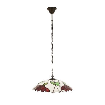 Endon 112246 - Lampadario a sospensione con catena Tiffany BOTANICA 1xE27/60W/230V diam. 45 cm