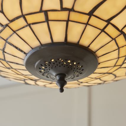Endon 112251 - Lampadario a catena Tiffany DRAGONFLY 3xE27/60W/230V Ø 50 cm