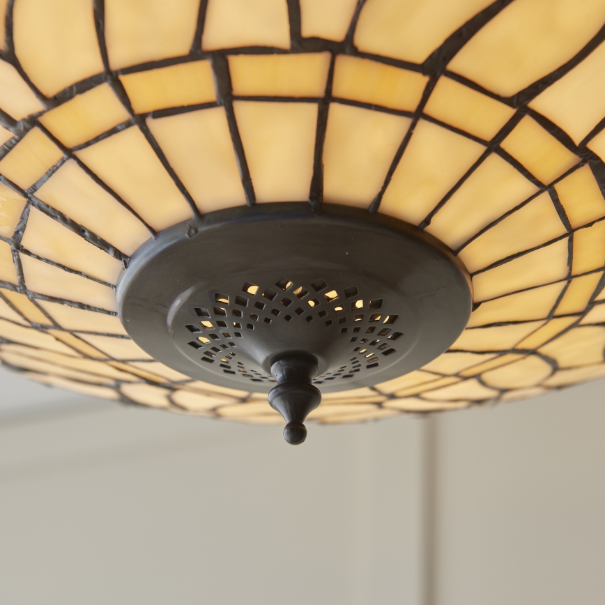 Endon 112251 - Lampadario a catena Tiffany DRAGONFLY 3xE27/60W/230V Ø 50 cm