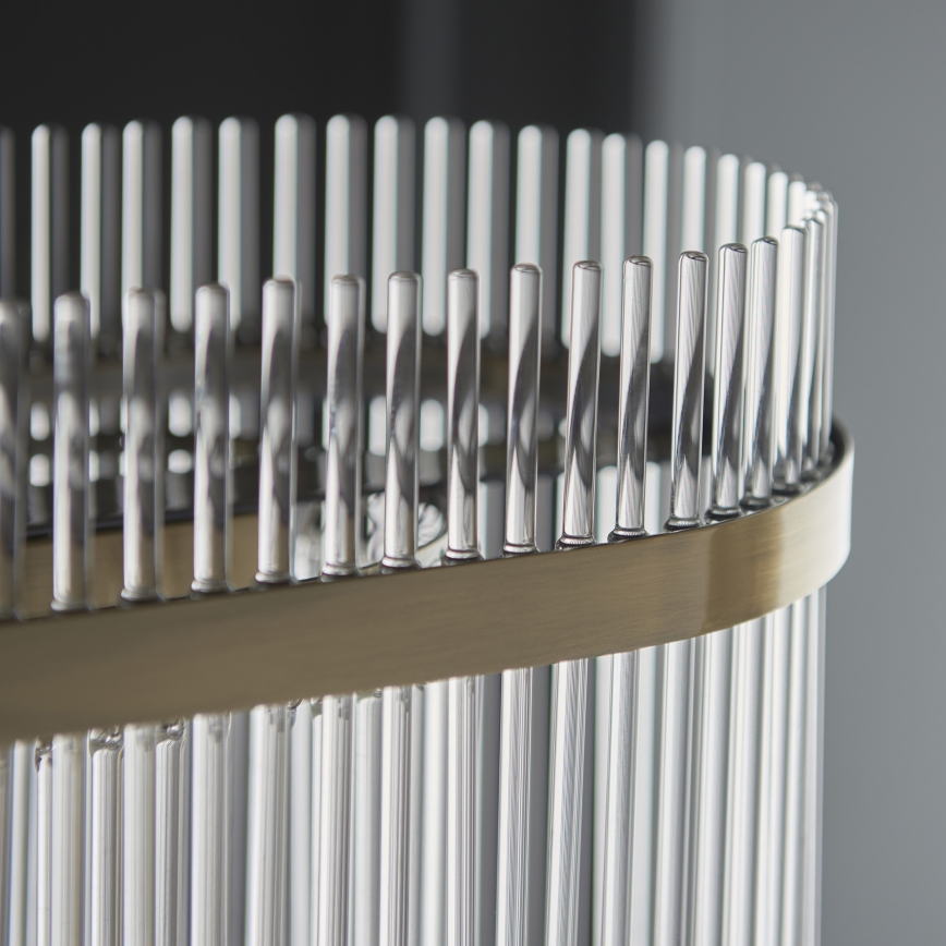 Endon 112573 - Lampadario a sospensione con catena MARIETTA 4xE14/6W/230V ottone/limpido