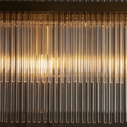 Endon 112573 - Lampadario a sospensione con catena MARIETTA 4xE14/6W/230V ottone/limpido