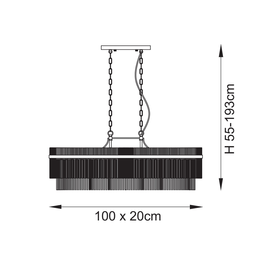 Endon 112573 - Lampadario a sospensione con catena MARIETTA 4xE14/6W/230V ottone/limpido