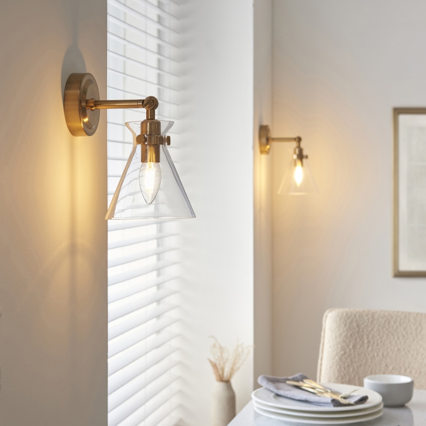 Endon 112861 - Faretto da parete HARLOW 1xE14/7W/230V finitura oro