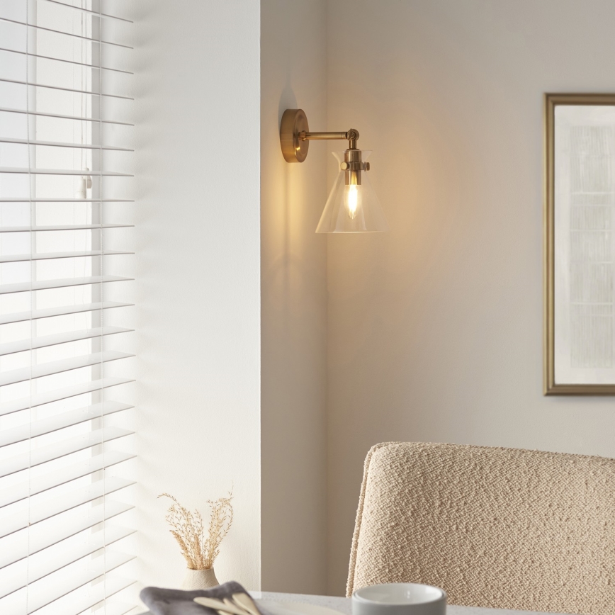 Endon 112861 - Faretto da parete HARLOW 1xE14/7W/230V finitura oro