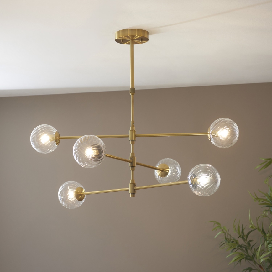 Endon 114039 - Lampadario a stelo 6xG9/3,2W/230V dorato