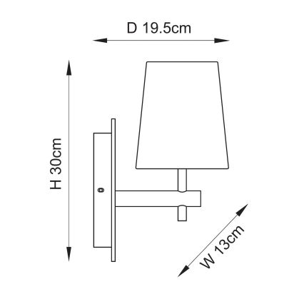 Endon 114200 - Lampada da parete 1xE14/7W/230V beige/oro