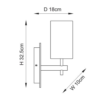 Endon 114201 - Applique da parete 1xE14/7W/230V beige/oro
