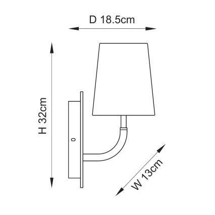 Endon 114202 - Lampada da parete 1xE14/7W/230V beige/oro