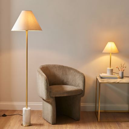Endon 114209 - Lampada da terra 1xE27/10W/230V beige/oro