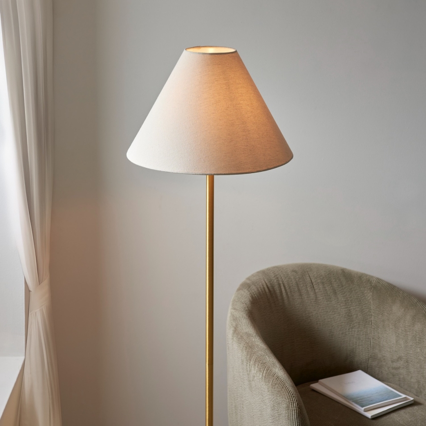 Endon 114209 - Lampada da terra 1xE27/10W/230V beige/oro