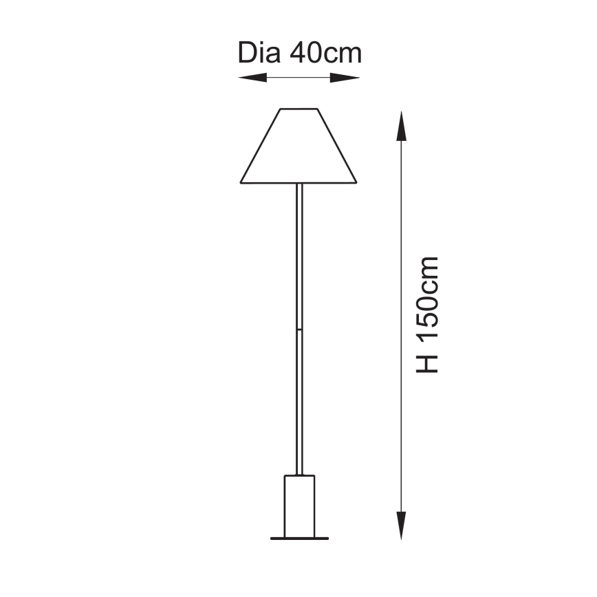 Endon 114209 - Lampada da terra 1xE27/10W/230V beige/oro