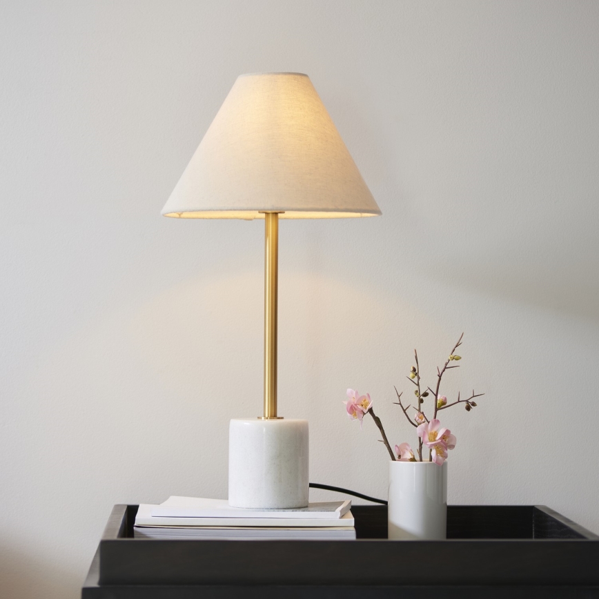 Endon 114211 - Lampada da tavolo 1xE14/7W/230V beige/ottone