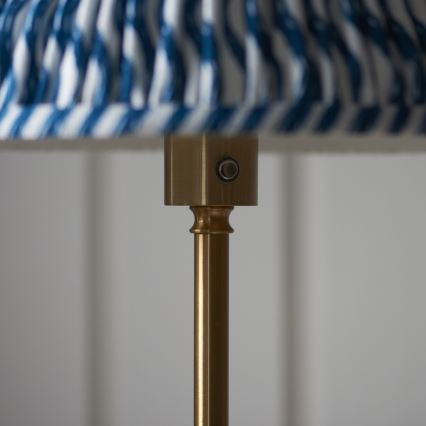Endon 114778 - LED Lampada da terra ricaricabile e dimmerabile BURLEY LED/1,5W/5V 3600 mAh ottone/blu