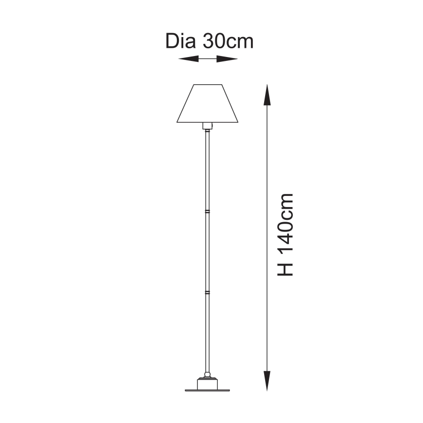 Endon 114778 - LED Lampada da terra ricaricabile e dimmerabile BURLEY LED/1,5W/5V 3600 mAh ottone/blu