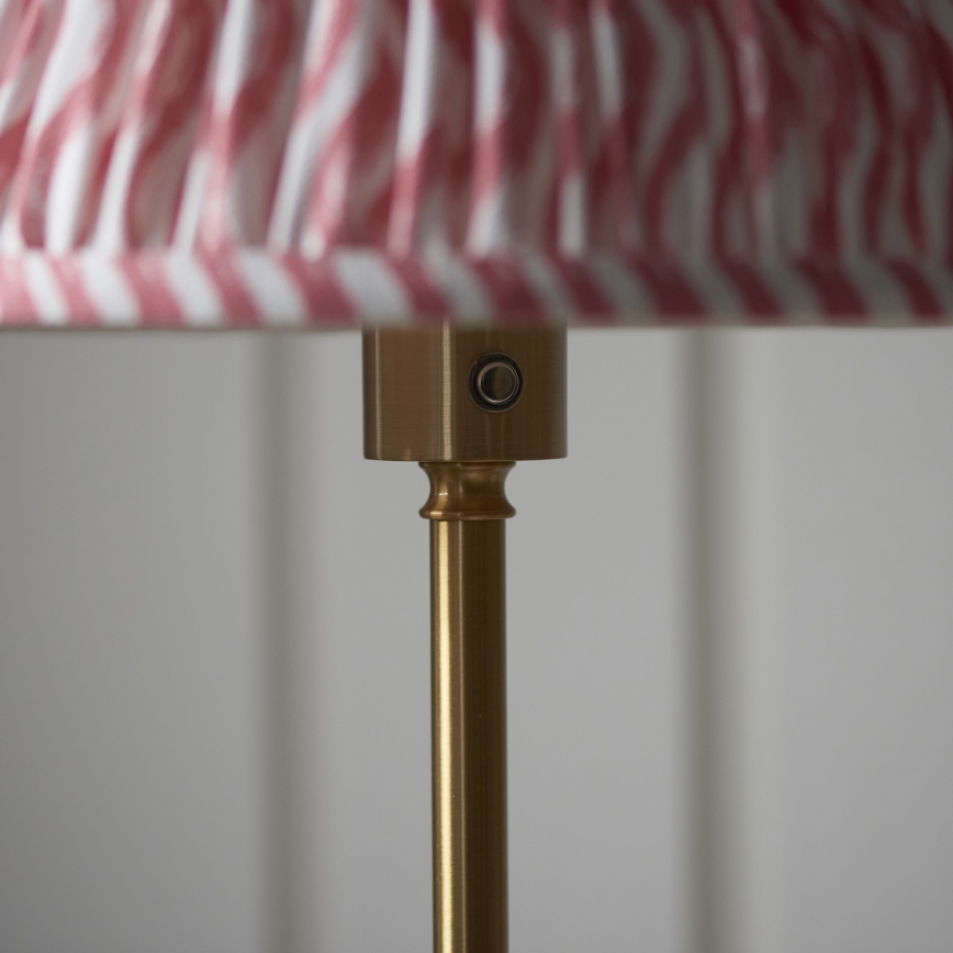 Endon 114786 - LED Lampada da terra ricaricabile e dimmerabile BURLEY LED/1,5W/5V 3600 mAh ottone/rosa