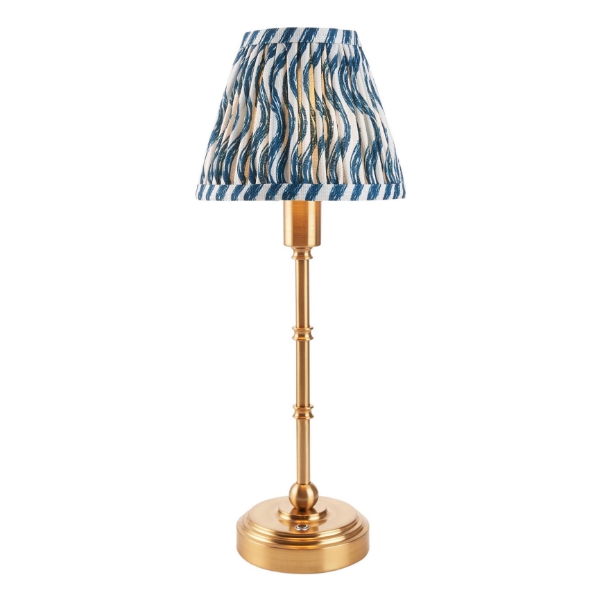 Endon 114796 - LED Lampada da tavolo ricaricabile dimmerabile BURLEY LED/1,5W/5V ottone/blu