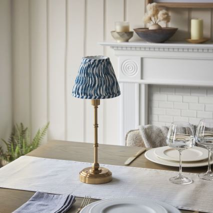 Endon 114796 - LED Lampada da tavolo ricaricabile dimmerabile BURLEY LED/1,5W/5V ottone/blu