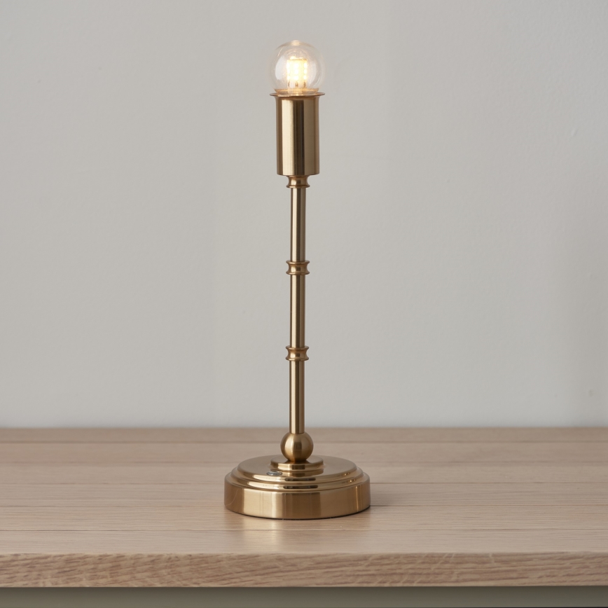 Endon 114796 - LED Lampada da tavolo ricaricabile dimmerabile BURLEY LED/1,5W/5V ottone/blu