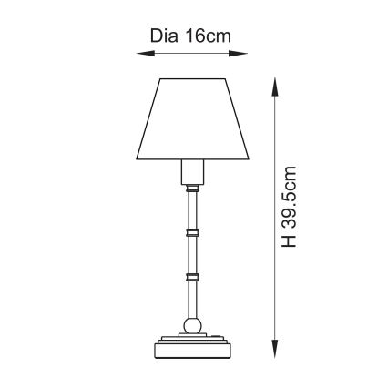 Endon 114800 - LED Lampada da tavolo ricaricabile dimmerabile BURLEY LED/1,5W/5V ottone/verde