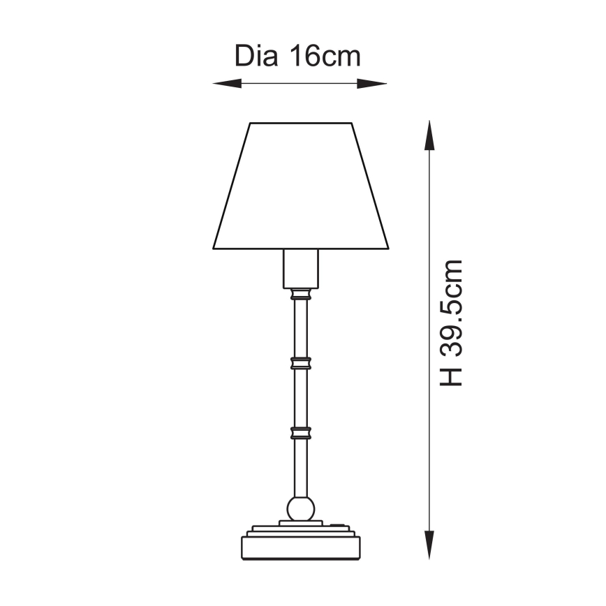 Endon 114800 - LED Lampada da tavolo ricaricabile dimmerabile BURLEY LED/1,5W/5V ottone/verde