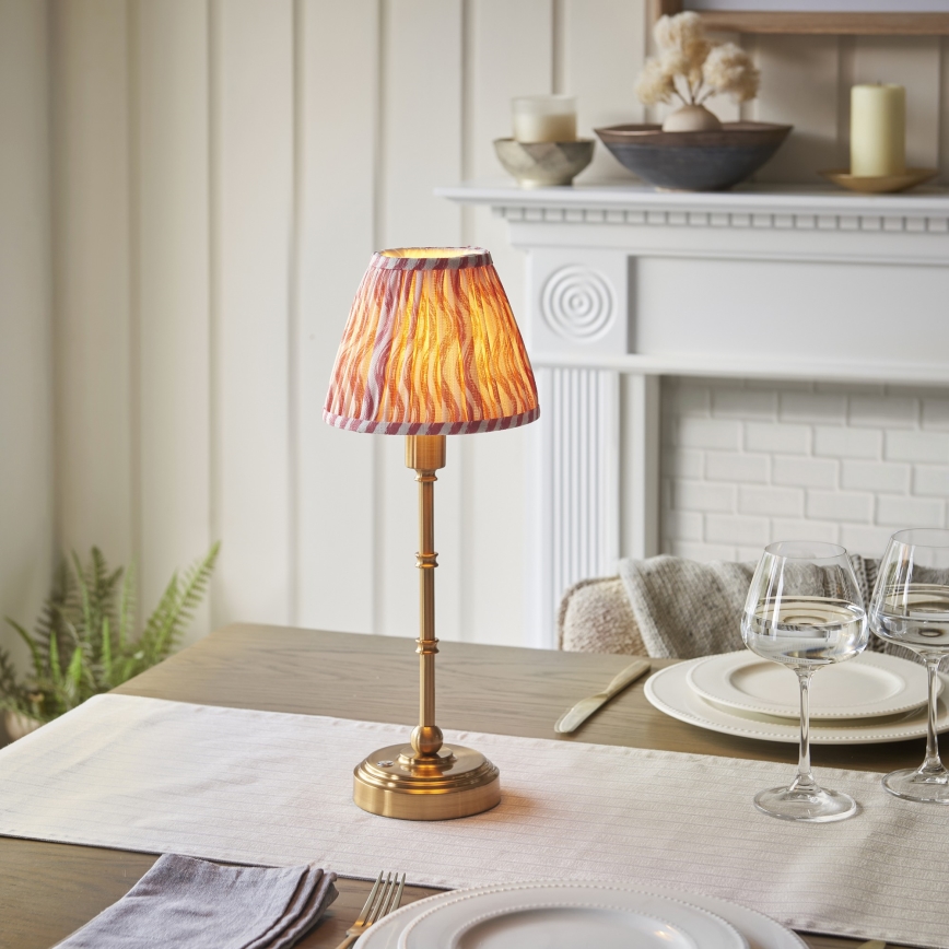 Endon 114804 - LED Lampada da tavolo ricaricabile dimmerabile BURLEY LED/1,5W/5V ottone/rosa
