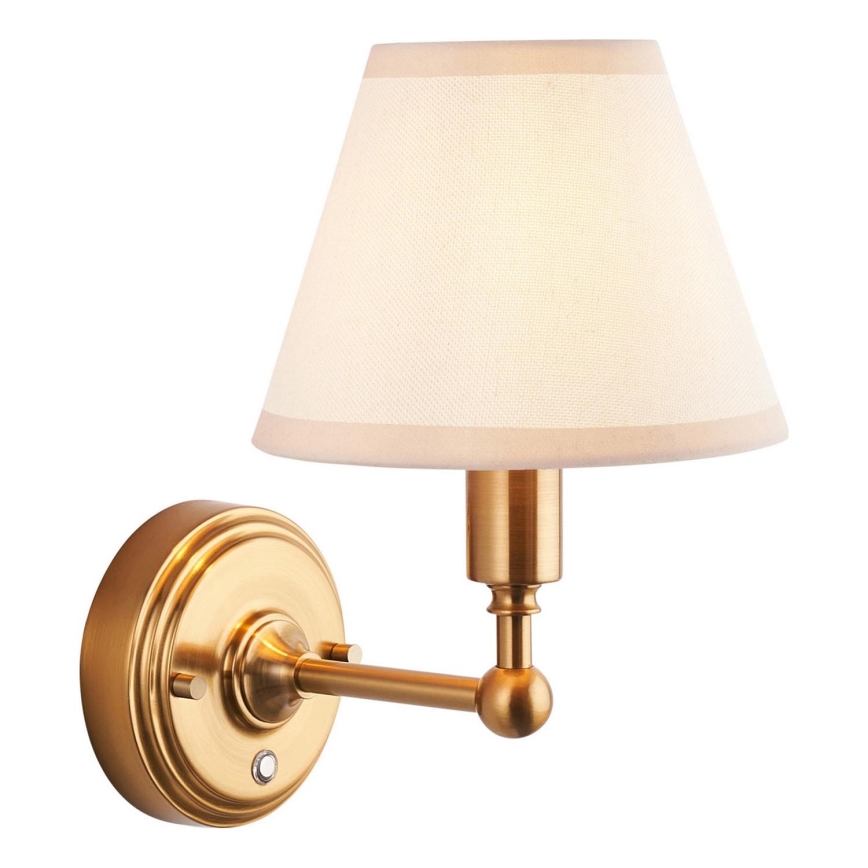 Endon 114830 - LED Dimmerabile ricaricabile muro lampada BURLEY LED/1,5W/5V 3600 mAh ottone/color crema