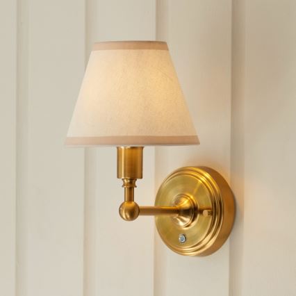 Endon 114830 - LED Dimmerabile ricaricabile muro lampada BURLEY LED/1,5W/5V 3600 mAh ottone/color crema