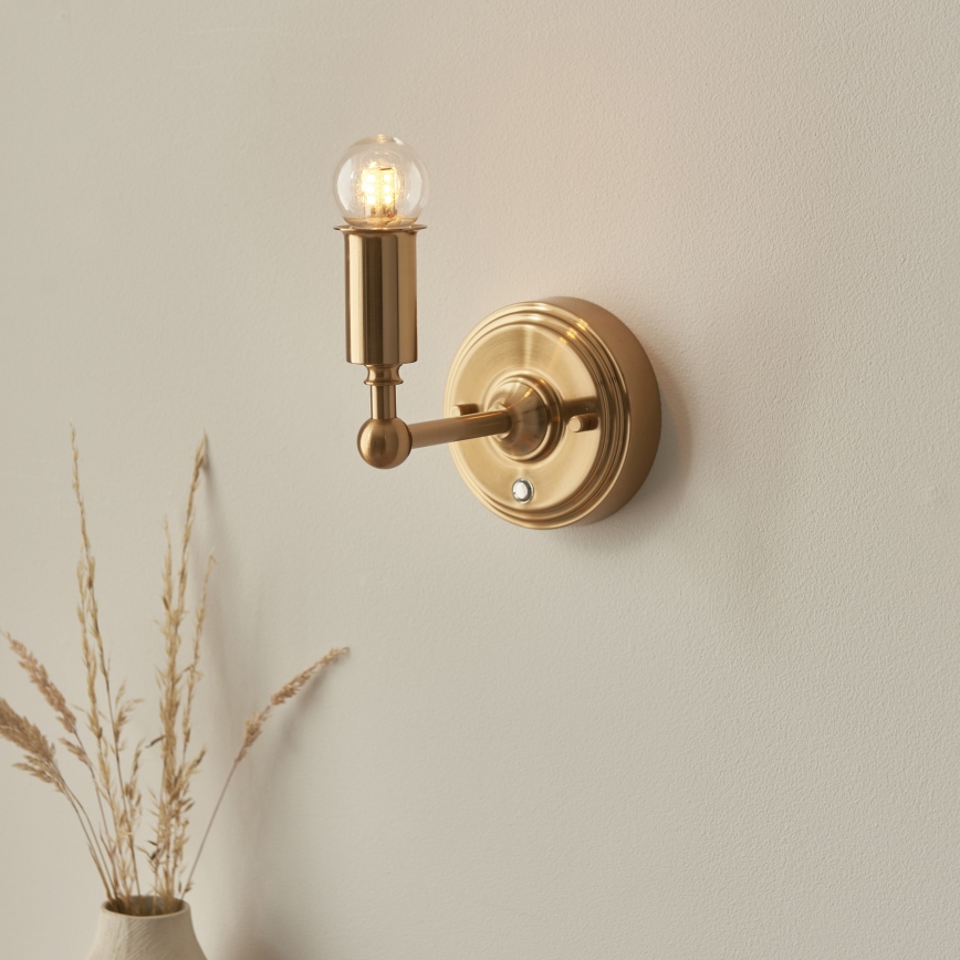 Endon 114830 - LED Dimmerabile ricaricabile muro lampada BURLEY LED/1,5W/5V 3600 mAh ottone/color crema