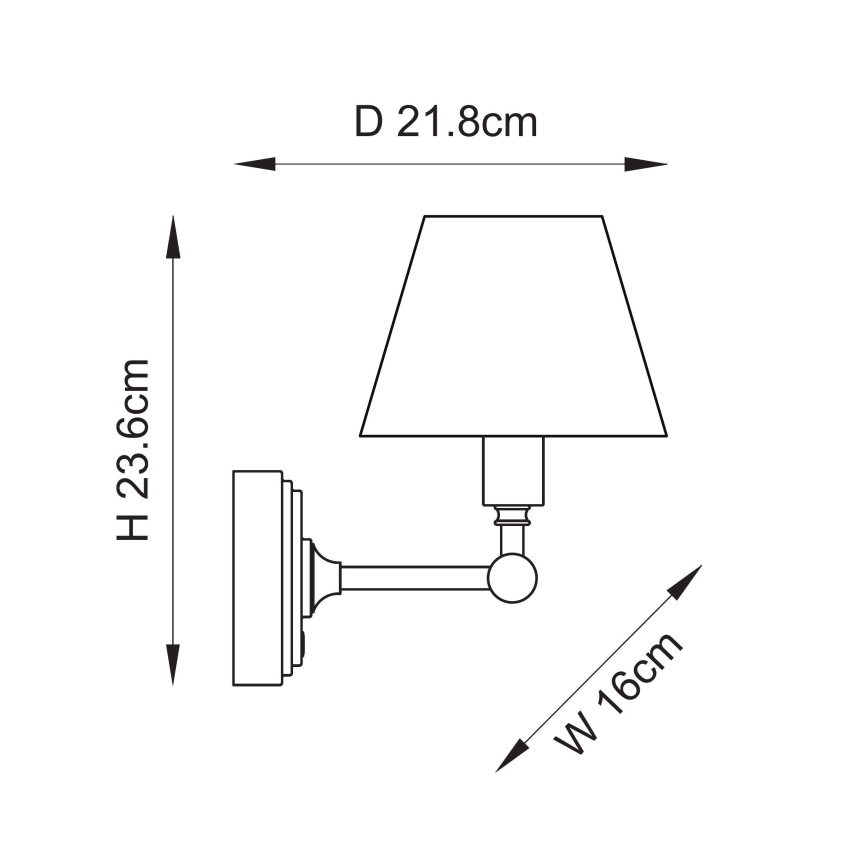 Endon 114830 - LED Dimmerabile ricaricabile muro lampada BURLEY LED/1,5W/5V 3600 mAh ottone/color crema