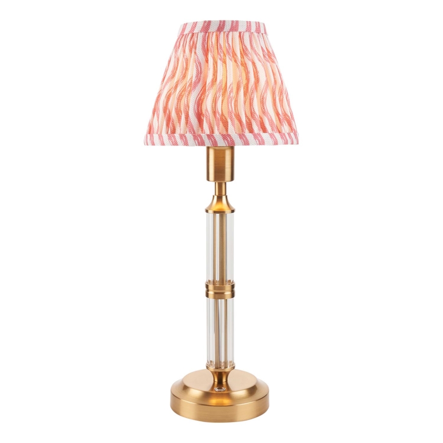 Endon 114842 - LED Lampada da tavolo ricaricabile dimmerabile MORTON LED/1,5W/5V 3600 mAh ottone/rosa
