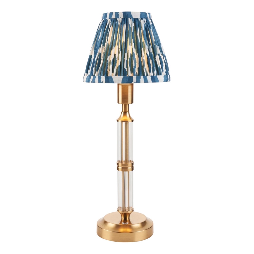Endon 114846 - LED Lampada da tavolo ricaricabile dimmerabile MORTON LED/1,5W/5V 3600 mAh ottone/blu