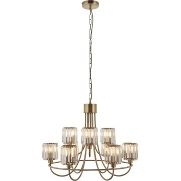 Endon 118934 - Lampadario con catena BERENICE 9xE14/7W/230V dorato