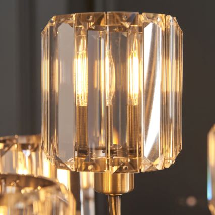 Endon 118934 - Lampadario con catena BERENICE 9xE14/7W/230V dorato