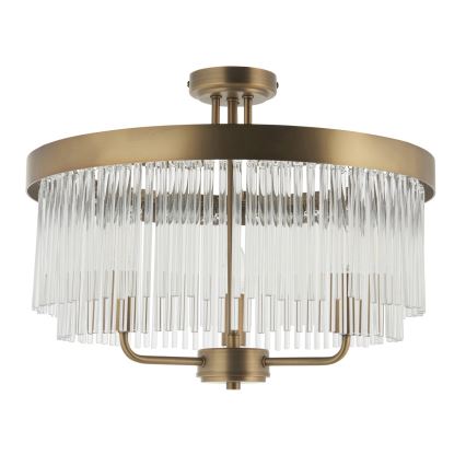 Endon 119109 - Lampadario a plafone CLERMONT 3xE14/6W/230V in ottone