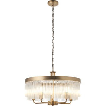 Endon 119110 - Lampadario a catena CLERMONT 5xE14/6W/230V ottone