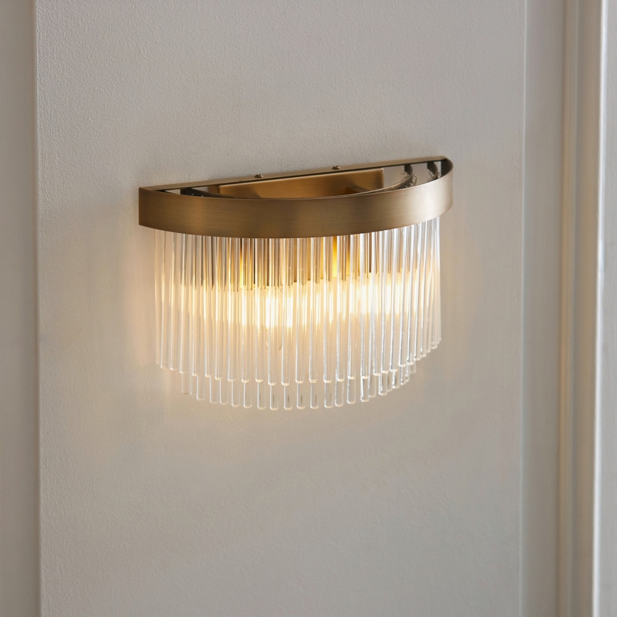 Endon 119125 - Applique da parete CLERMONT 2xE14/6W/230V in ottone