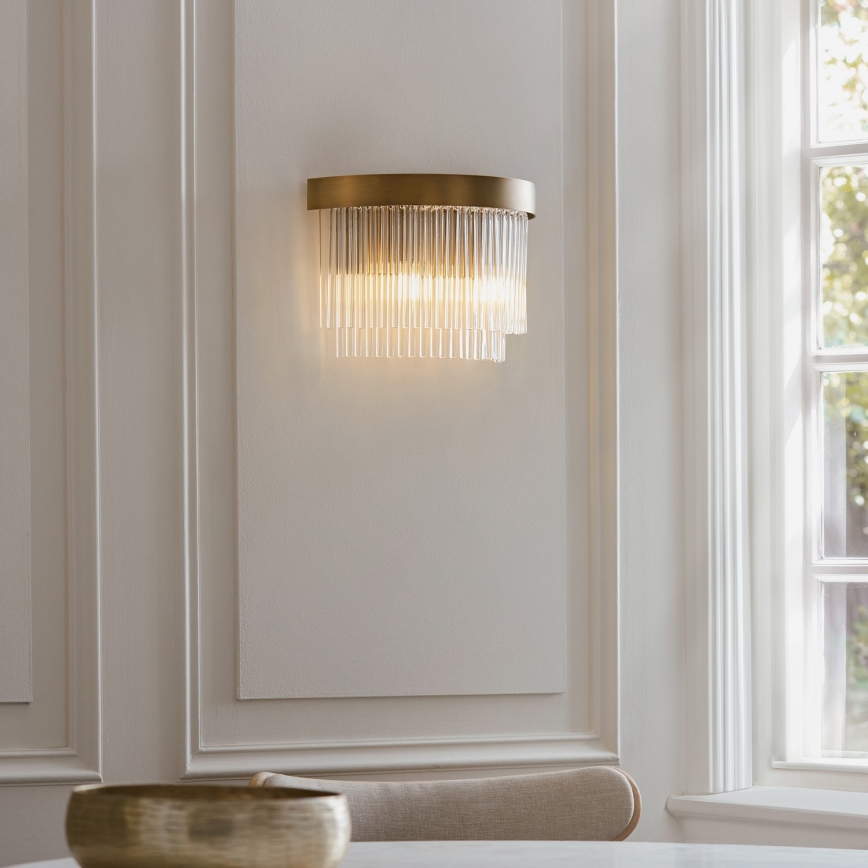 Endon 119125 - Applique da parete CLERMONT 2xE14/6W/230V in ottone
