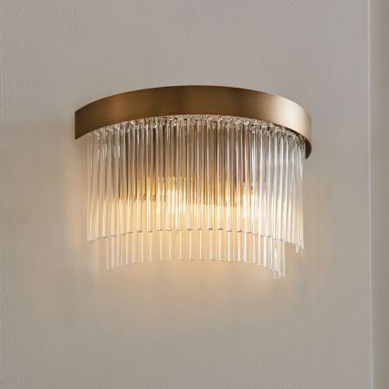Endon 119125 - Applique da parete CLERMONT 2xE14/6W/230V in ottone