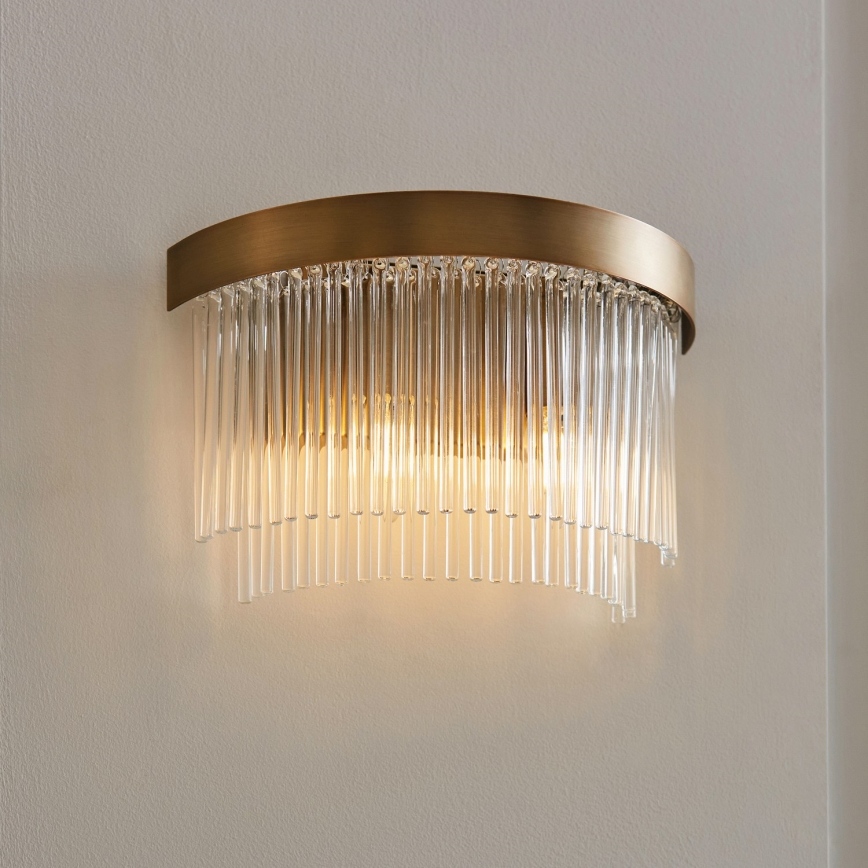Endon 119125 - Applique da parete CLERMONT 2xE14/6W/230V in ottone
