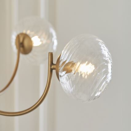 Endon 119210 - Lampadario con asta HAGUE 5xG9/5W/230V ottone