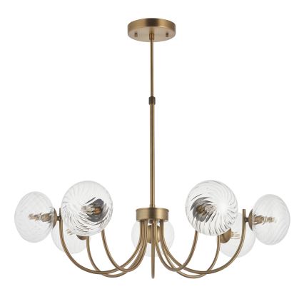 Endon 119224 - Lampadario a sospensione HAGUE 7xG9/5W/230V, finitura ottone