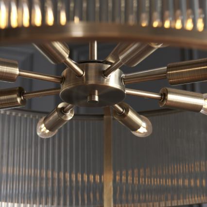 Endon 119455 - Lampadario a catena RIDGETON 8xE14/7W/230V cromo opaco