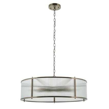 Endon 119455 - Lampadario a catena RIDGETON 8xE14/7W/230V ottone
