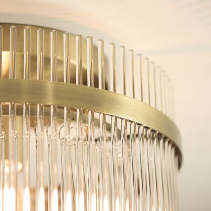 Endon 119492 - Plafoniera a montaggio superficiale MARIETTA 1xE27/10W/230V ottone/trasparente